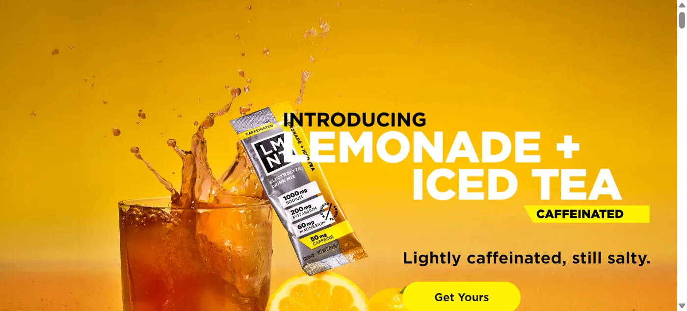 The personalised landing page that drinklmnt.com/fatelectrician redirects to